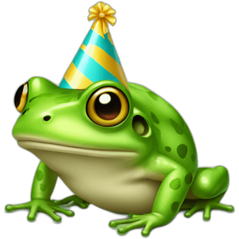 frog with party hat emoji