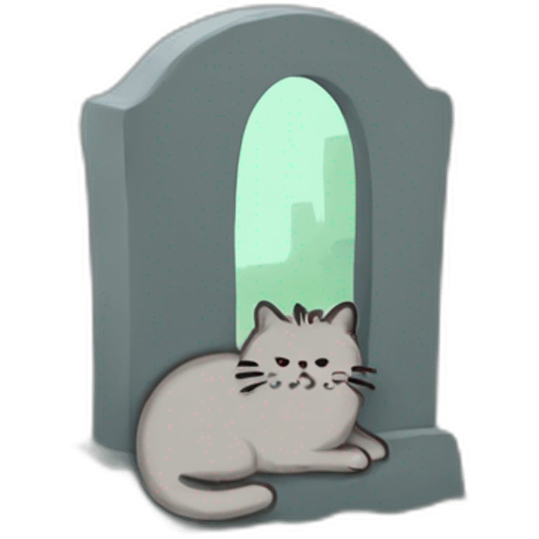 graveyard pusheen emoji