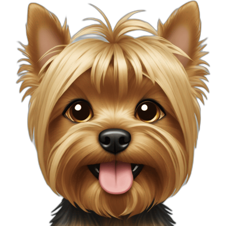 Yorkshire terrier con chupete emoji