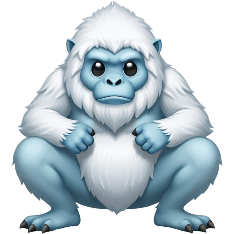 squatting yeti  emoji