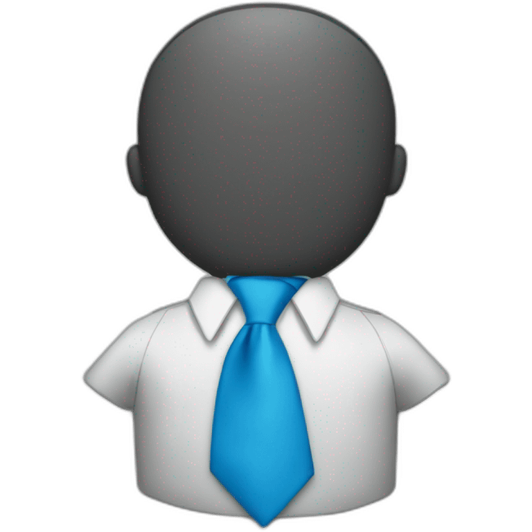 guy putting on tie emoji