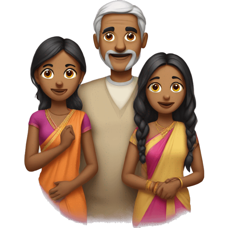 Indian(Mother father & 1 daughter) emoji