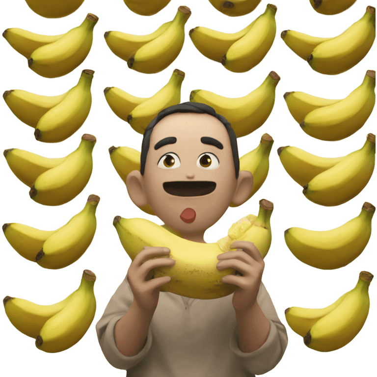 me eating a banana emoji