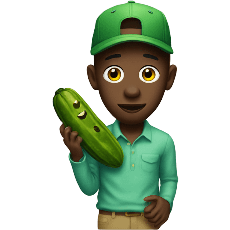 tyler the creator holding pickle emoji