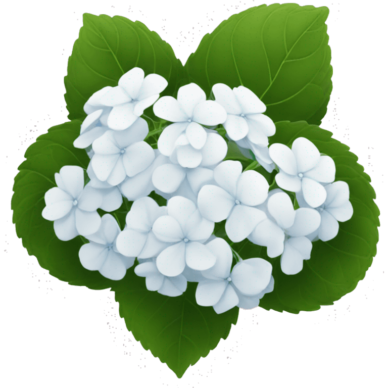 white hydrangea emoji