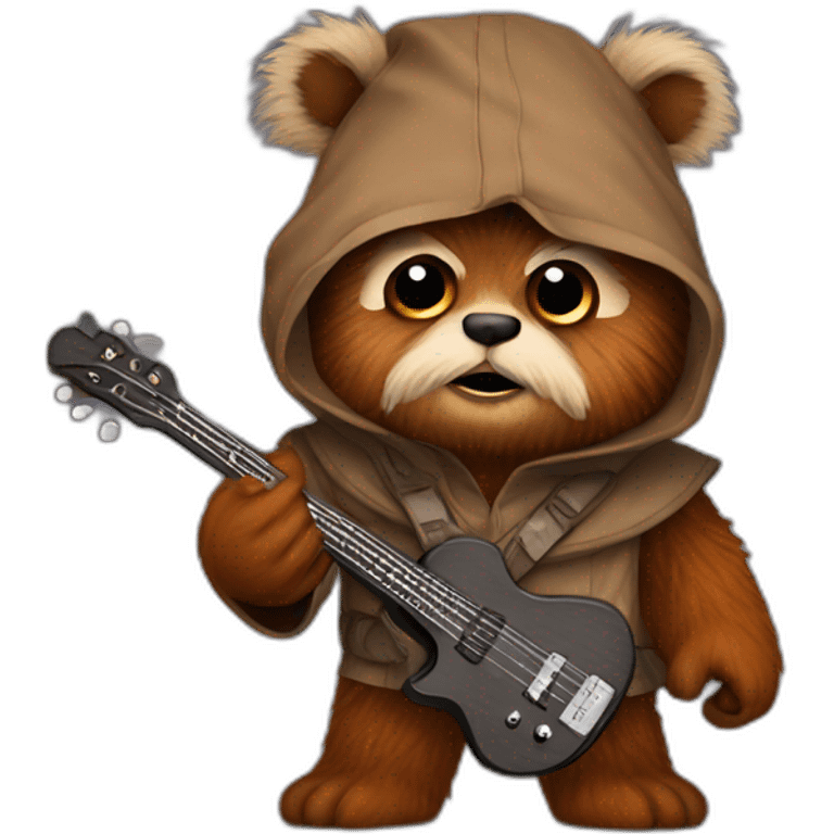 Ewok with music emoji