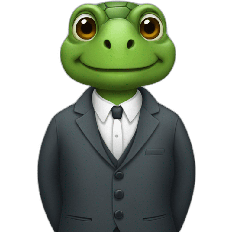 turtle wearing a suit emoji