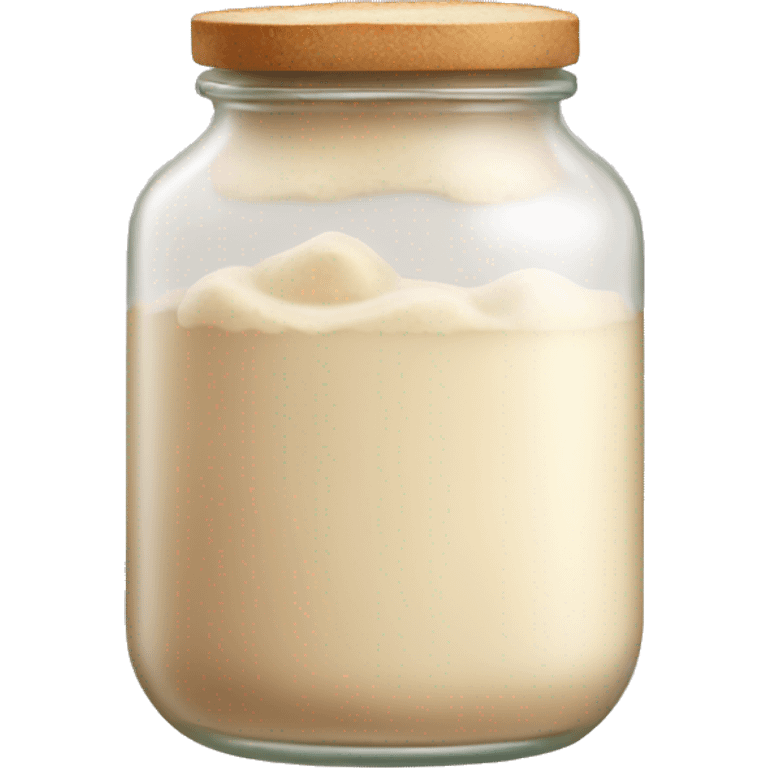 aesthetic jar with sourdough starter emoji