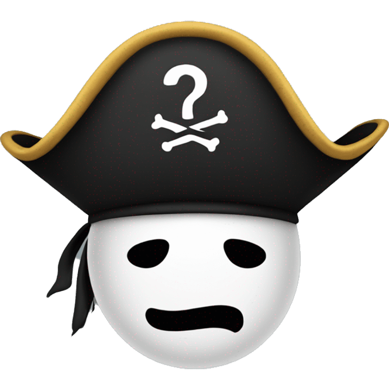 pirate hat with a question mark on it emoji