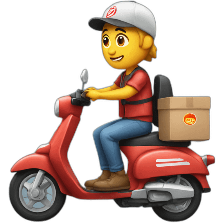 pizza delivery in scooter emoji