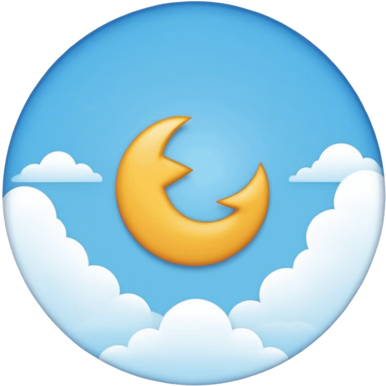 Un visto blanco con fondo celeste en un círculo  emoji