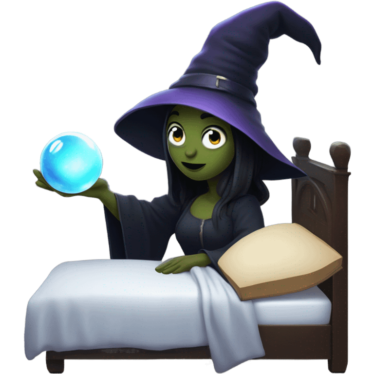 witch in bed emoji