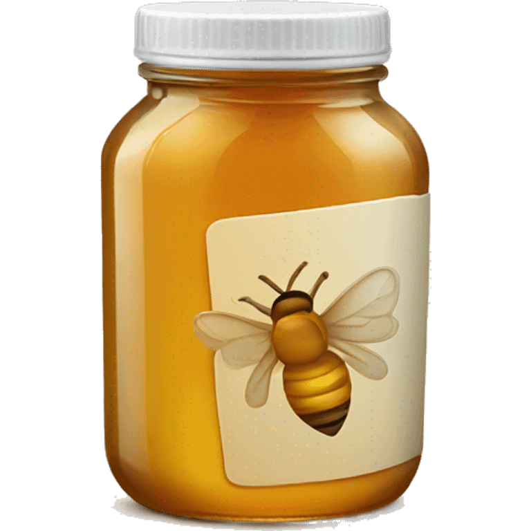 A jar of honey with a plain bottle  emoji