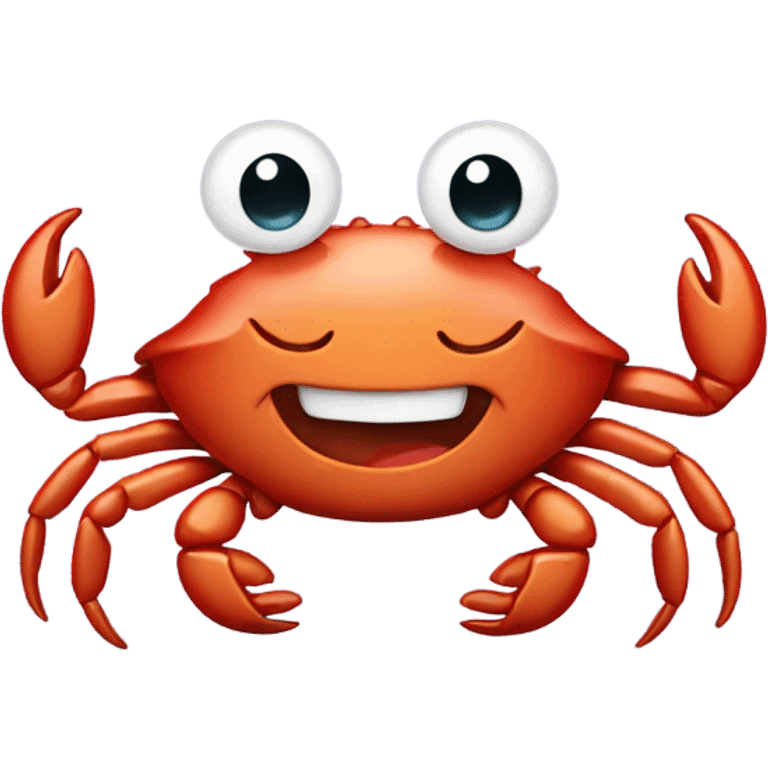 Crab Laughing with tears  emoji