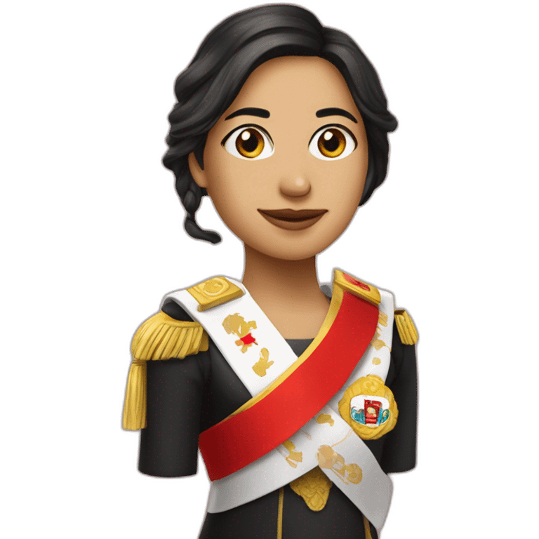 Dina boluarte with peru presidnetial sash emoji