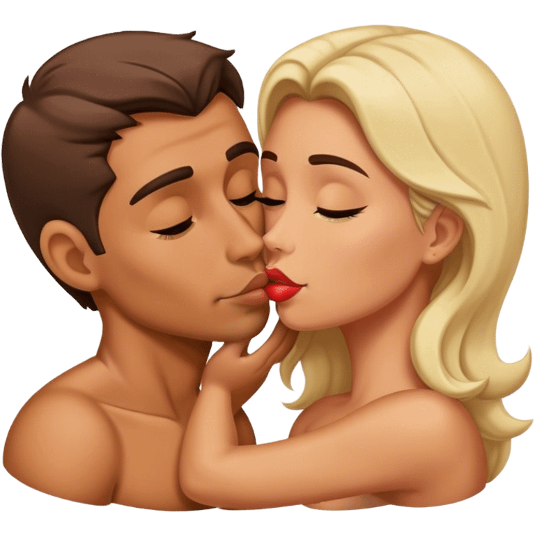 man and woman kiss emoji