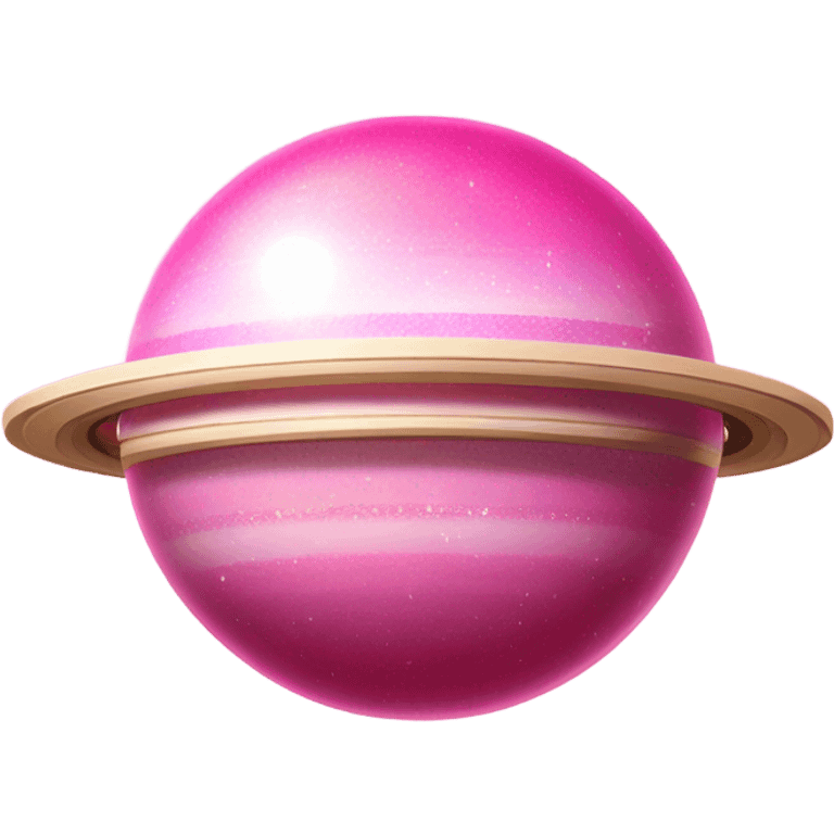 Pink crystallized Saturn  emoji