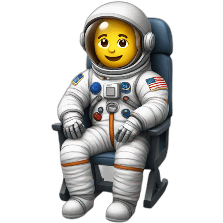 astronaut sit like a plush emoji