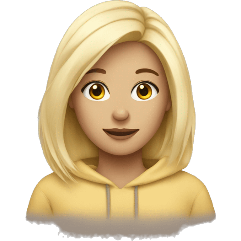 Blonde girl cozy  emoji