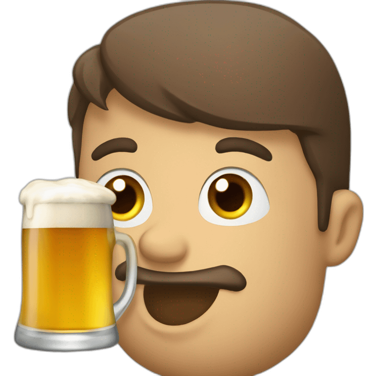 Caca avec une bière emoji