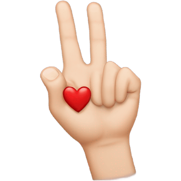 love heart hand emoji but middle finger instead of index emoji