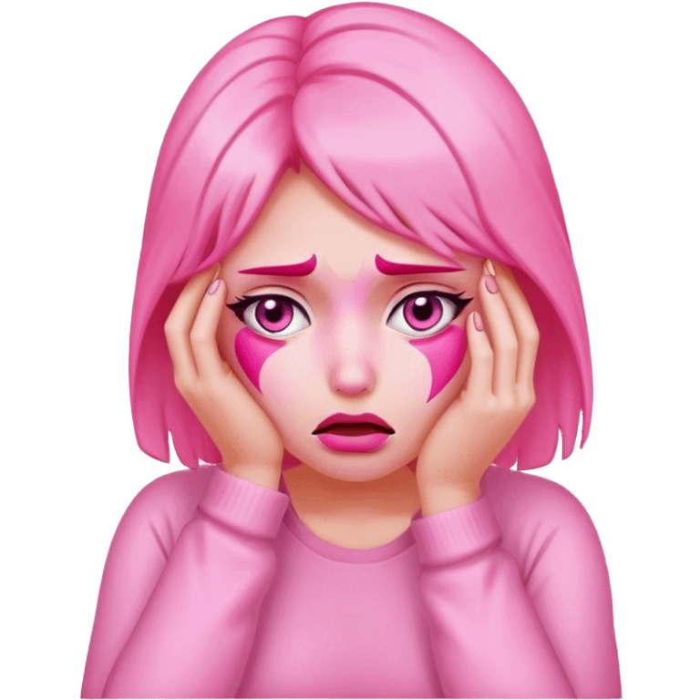 woman pink facepalm emoji