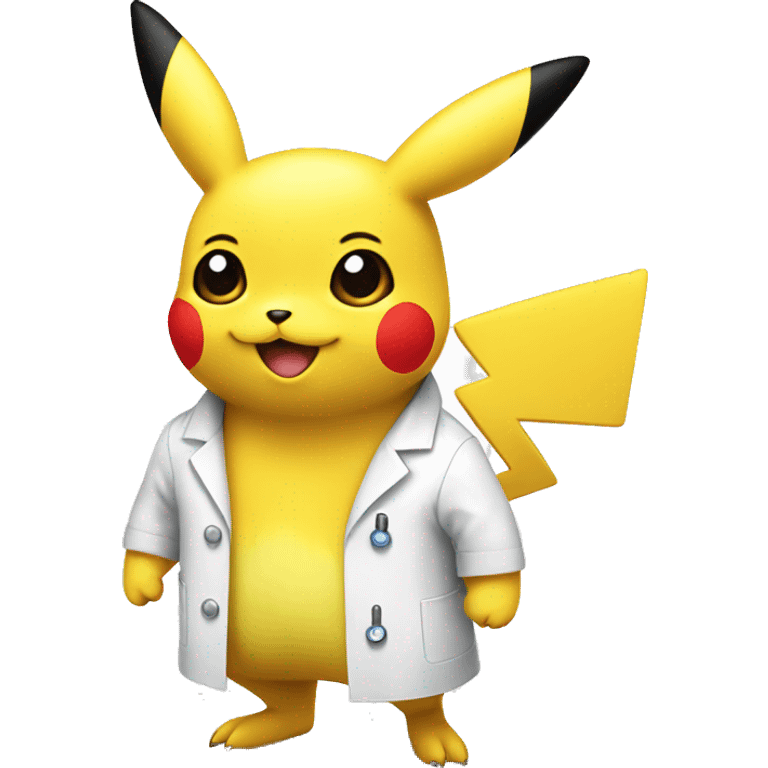 pikachu wears lab coat  emoji