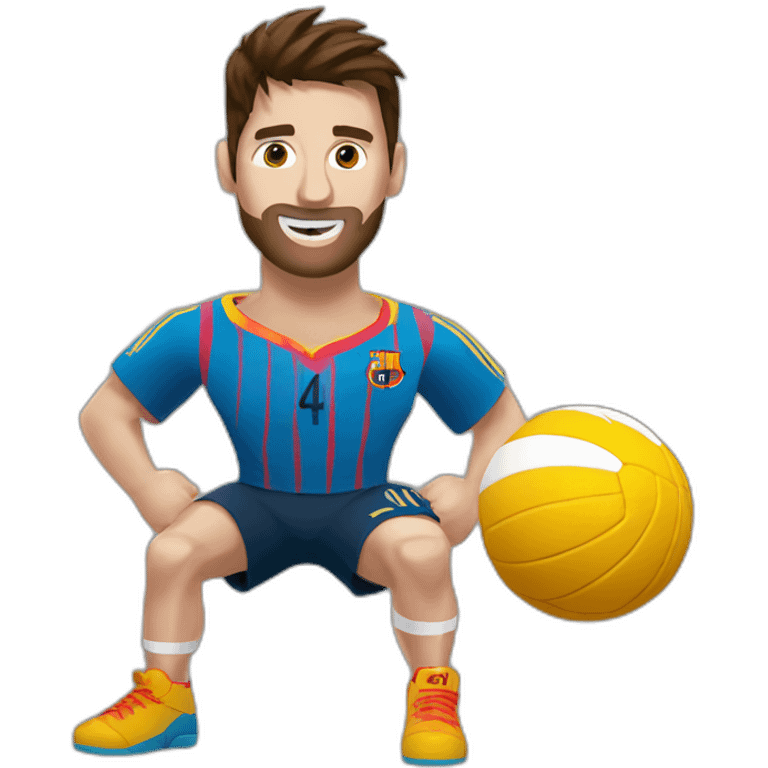 messi jugando voleyball emoji