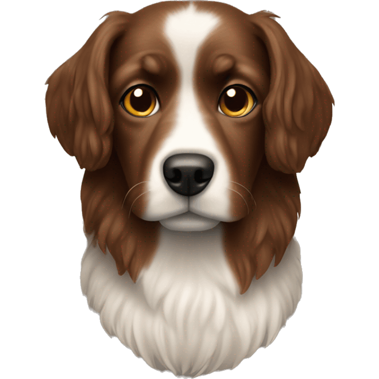 realistic brown hair dog emoji