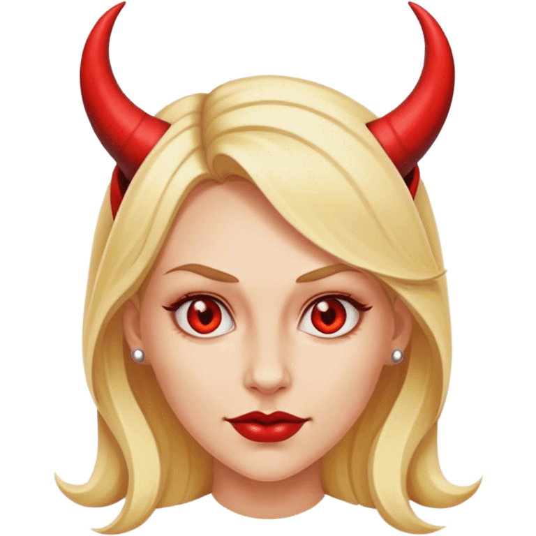 Blonde Lady devil  emoji