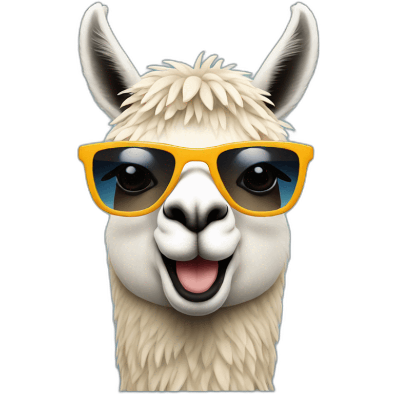 Llama with sunglasses emoji