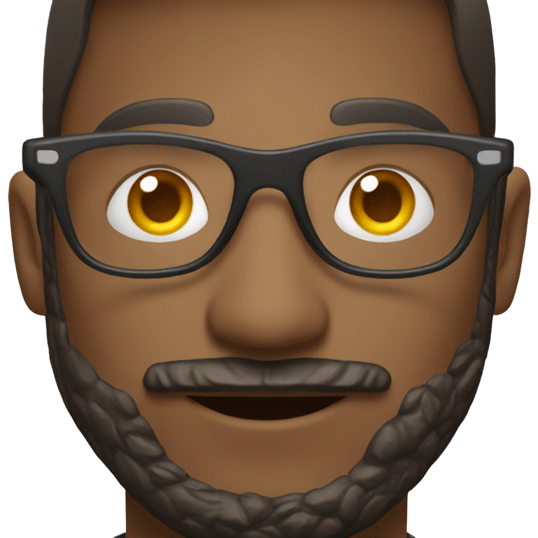 Podcast presenter with eyeglass emoji