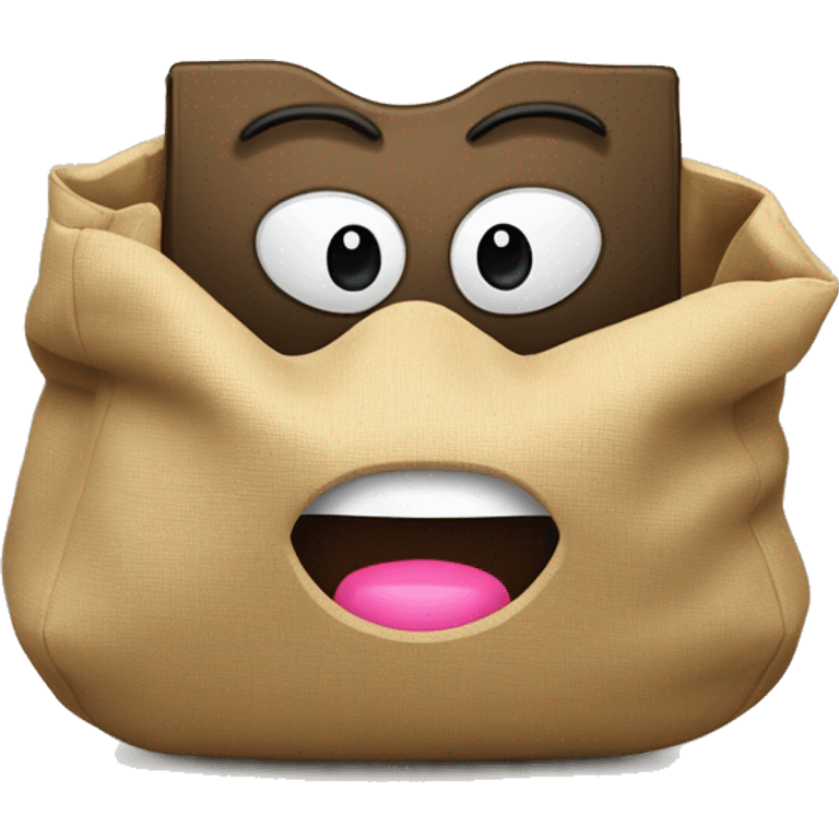 Emoji de un ladrón sujetando una bolsa de dinero   emoji