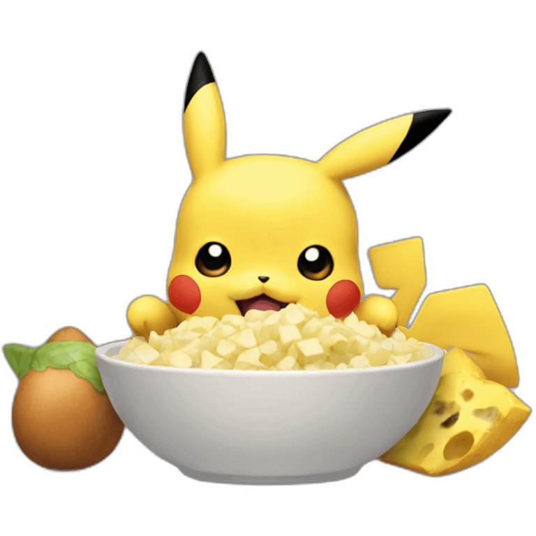 Pikachu eat a lot  emoji