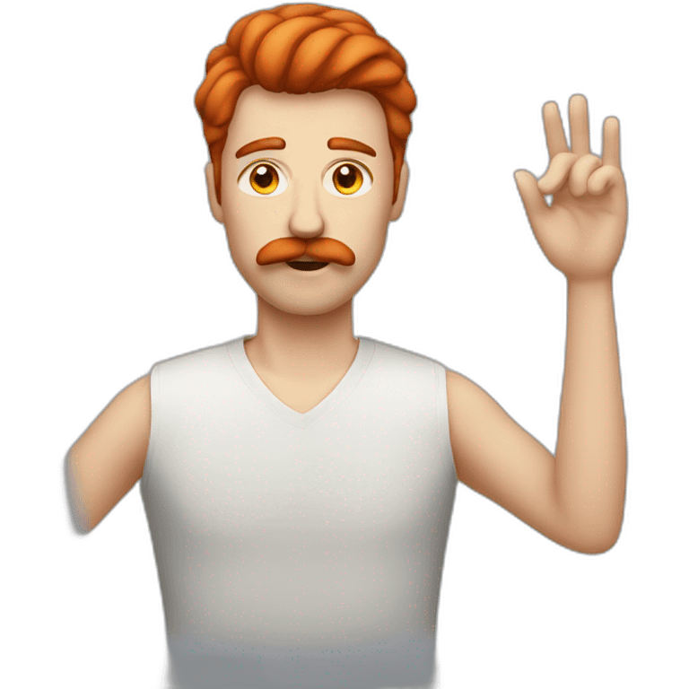 male with red hair and mystache emoji