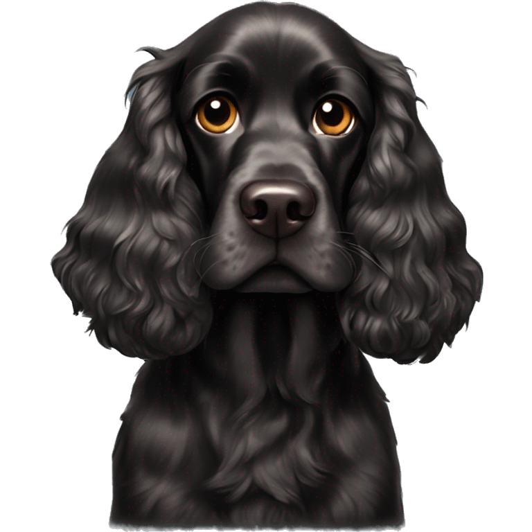 Black cocker spaniel emoji