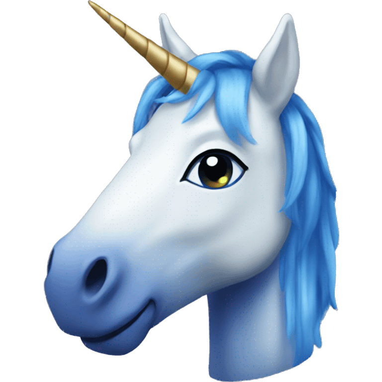 Indigo blue unicorn emoji