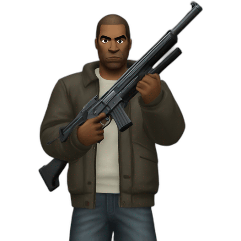 GTA III Claude with shotgun emoji