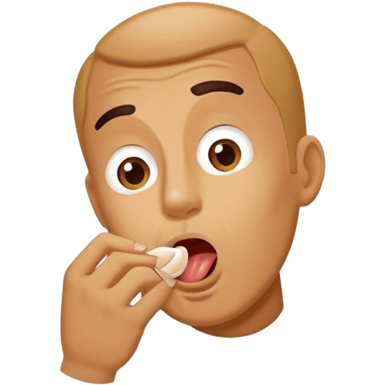 A guy licking a toenail  emoji