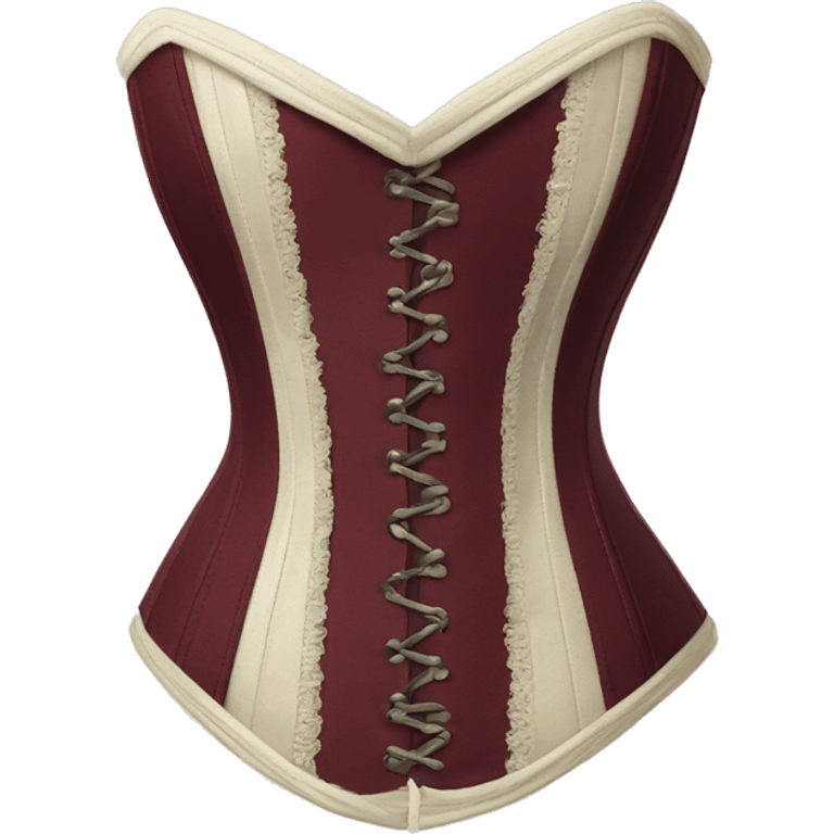 Burgundy ivory corset  emoji