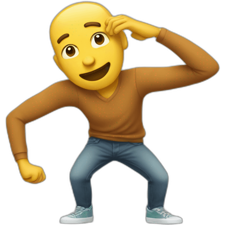 homme qui fait un dab emoji