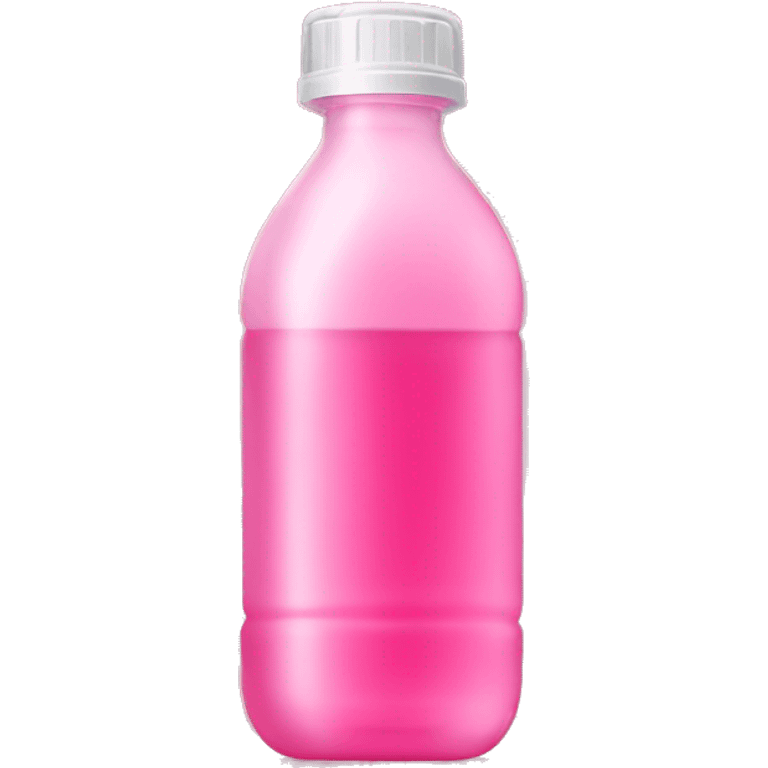 plastic bottle with crystaline pink liquid emoji