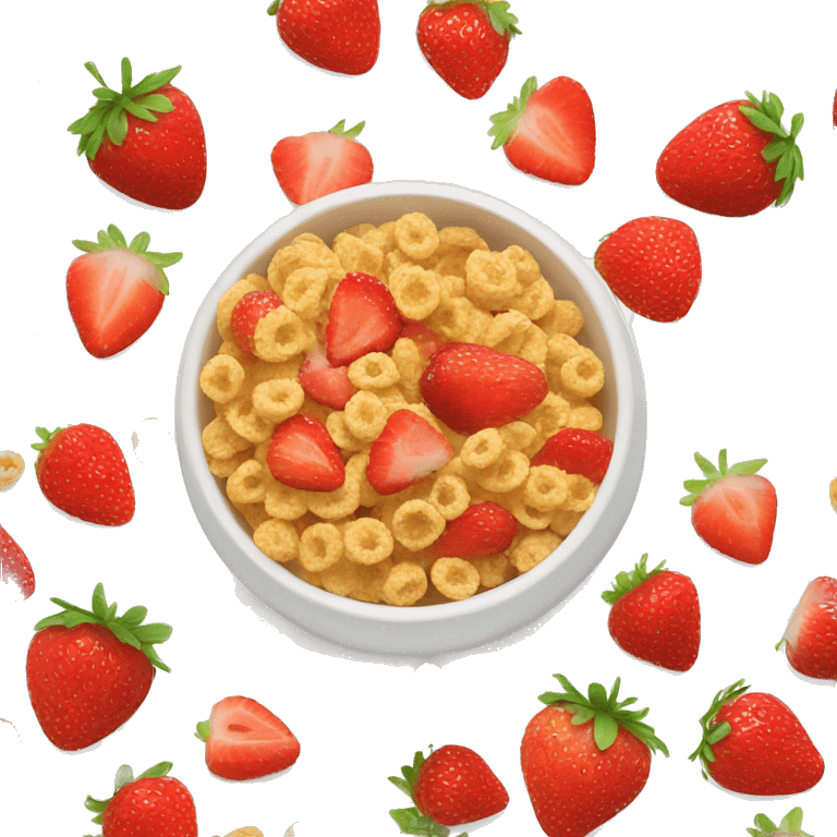 Cereal with strawberries in it emoji