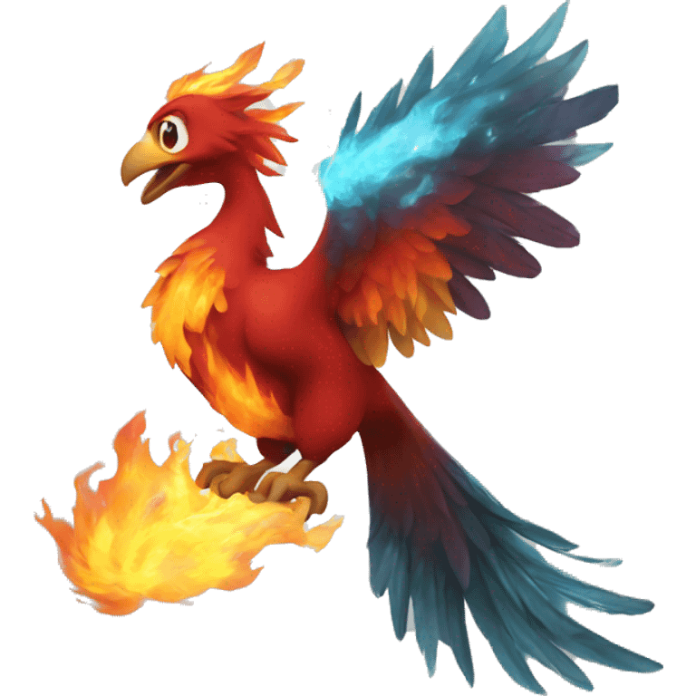 pheonix with fire aura emoji