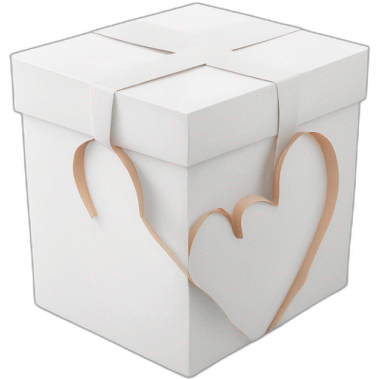 heart in a white box, smooth lines emoji