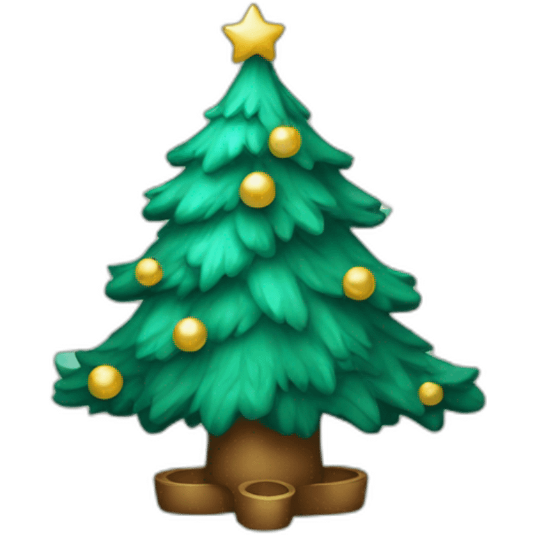 Christmas tree blue  emoji