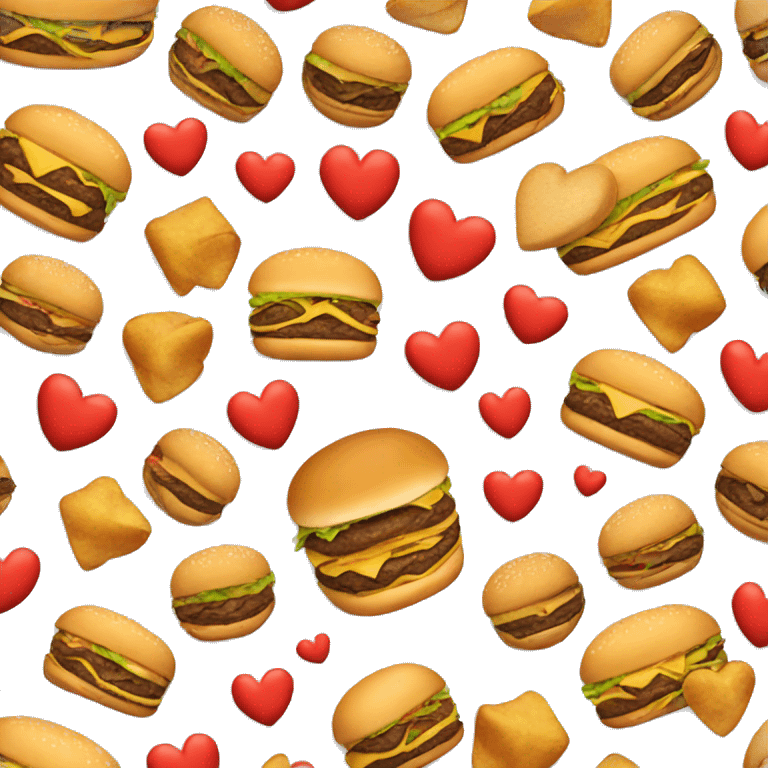 heart like fast food emoji