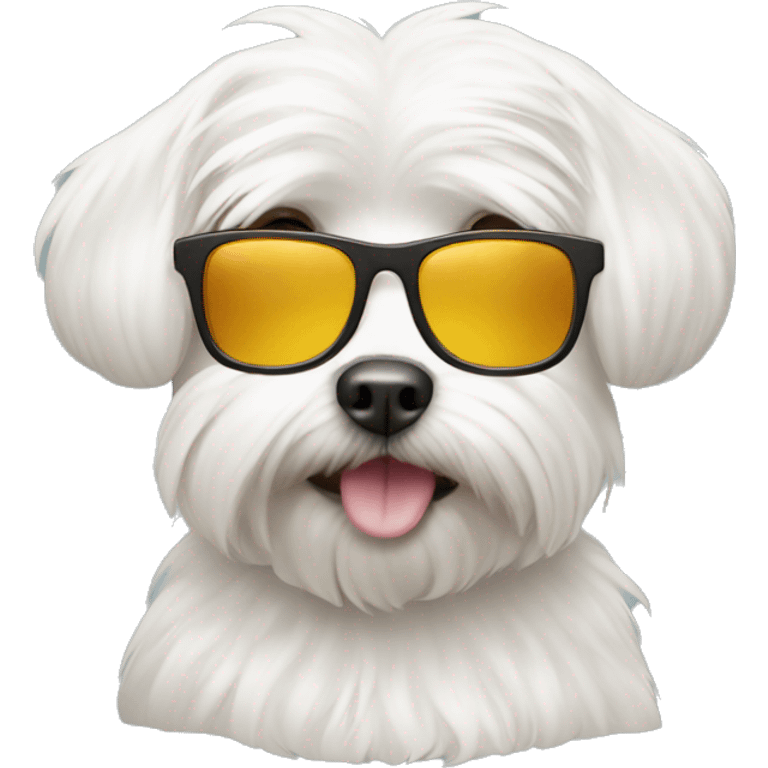 Maltese in sunglasses  emoji