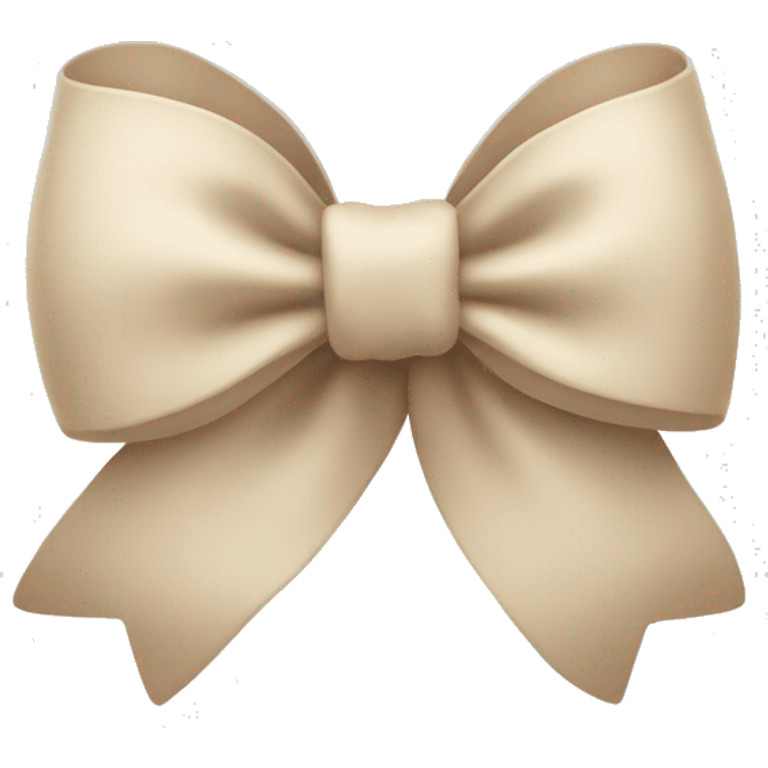 Cute x mas beige and white bow emoji