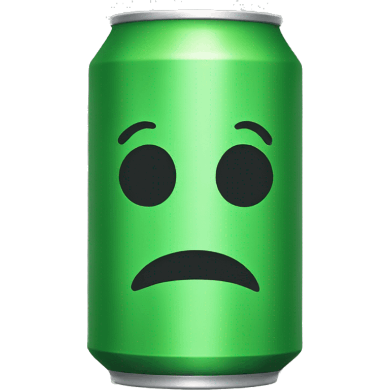 a green can. no face emoji